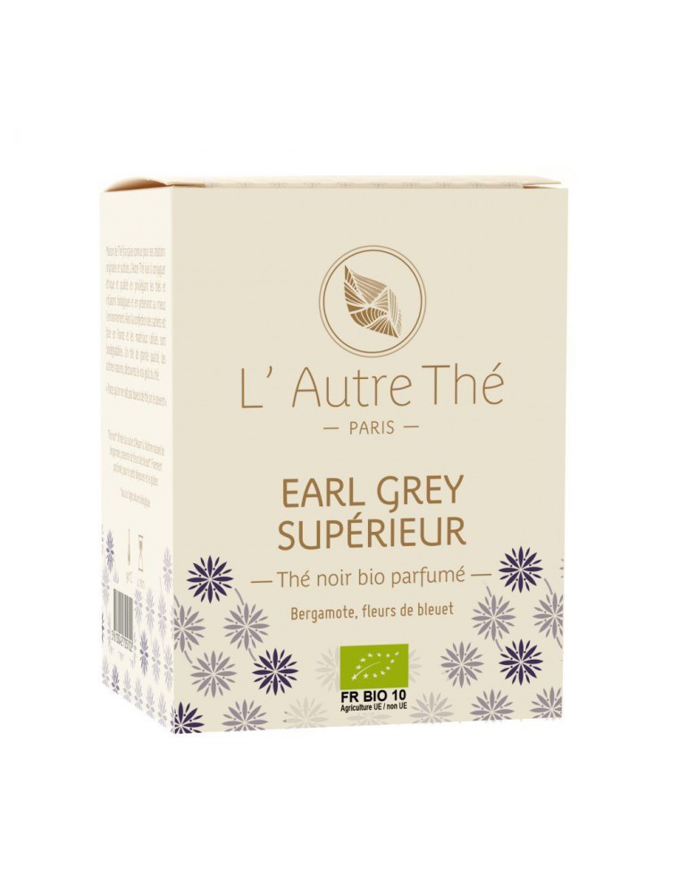 Earl grey supérieur Bio - Thé noir à la bergamote et au bleuet 20 sachets pyramide - L'Autre thé