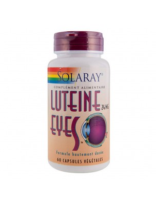 Image de Lutéine Eyes HD 24 mg - Vue 60 capsules végétales - Solaray via Rutine 200 mg - Circulation - KAL