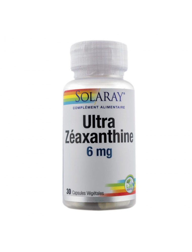 Image principale de la modale pour Ultra Zéaxanthine 6 mg - Vue 30 capsules végétales - Solaray