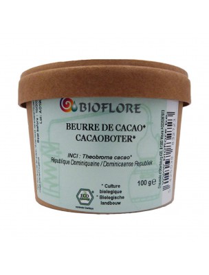 Image de Beurre de Cacao Bio - Ingrédient actif Pastilles 100g - Bioflore via Gel d'Aloe vera Bio vivant 100ml - Bioflore