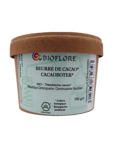 Beurre de Cacao Bio - Ingrédient actif nourrissant et adoucissant 100g - Bioflore