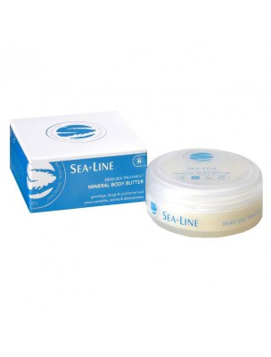 Image de Beurre corporel au sel de la Mer Morte Bio - Psoriasis et peaux sèches 50 ml - Sealine via Huile réparatrice Sealine - Peaux squameuses - 30ml