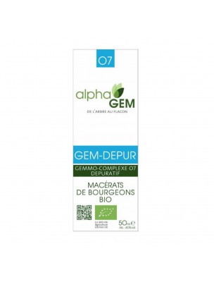 Image de Gem-Depur Complexe n°07 Bio - Dépuratif 50 ml - Alphagem via ▷▷ Shilajit - Détox et Vitalité 60 gélules - Ayur-Vana