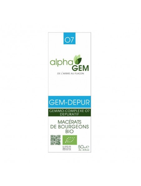 Image principale de Gem-Depur Complexe n°07 Bio - Dépuratif 50 ml - Alphagem