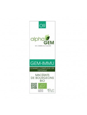 Image de Gem-Immu Complexe n°09 Bio - Immunité 50 ml - Alphagem via Vitamine B12 500 ug - Tonus 50 gélules végétales - Solgar