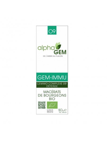 Image principale de Gem-Immu Complexe n°09 Bio - Immunité 50 ml - Alphagem