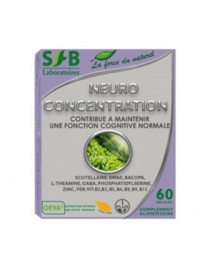Neuro'Concentration - Concentration 60 gélules - SFB Laboratoires