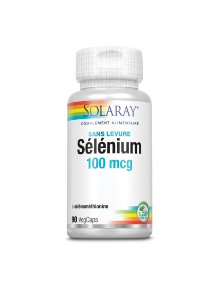 Image principale de Sélénium 100 ug - Antioxydant 90 capsules végétales - Solaray