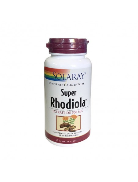Image principale de Super Rhodiola 500 mg - Stress et Fatigue 60 capsules végétales - Solaray
