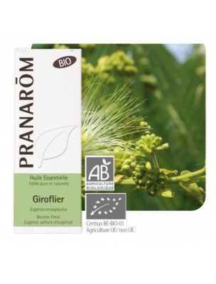 Image de Giroflier (Clou de Girofle) Bio - Huile essentielle d'Eugenia caryophyllus 10 ml - Pranarôm via Gélules Pullulanes incolores Taille 0 - 60 gélules