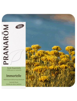 Image de Hélichryse italienne (immortelle) Bio – Huile essentielle d'Helichrysum italicum 5 ml - Pranarôm via Pervenche bourgeon Bio - Mémoire et Circulation - Herbalgem