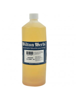 Image de Vinaigre de Cidre + Ail - Vitamines Chevaux, chiens, volailles et oiseaux 1 Litre - Hilton Herbs via Broncophyt 500g - Respiration chevaux - Equi-Top