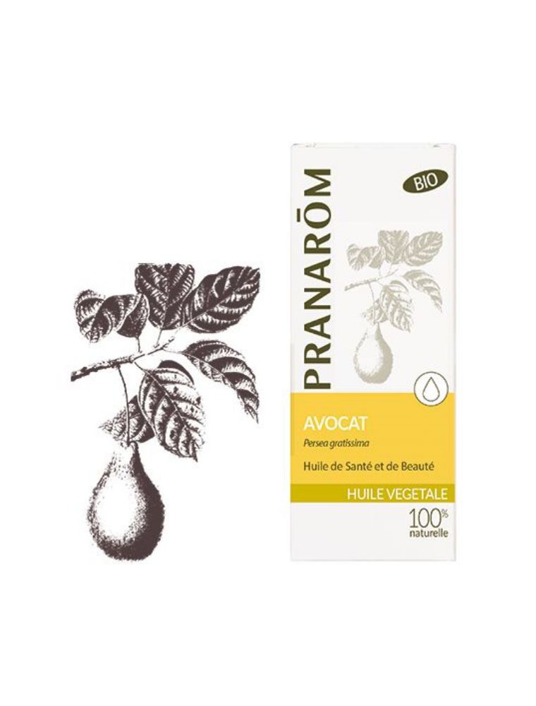 Avocat Bio - Huile végétale Persea gratissima 50 ml - Pranarôm