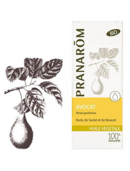 Avocat Bio - Huile végétale Persea gratissima 50 ml - Pranarôm