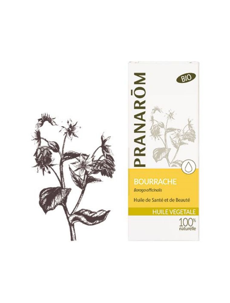 Image principale de la modale pour Bourrache Bio - Huile végétale Borago officinalis 50 ml - Pranarôm