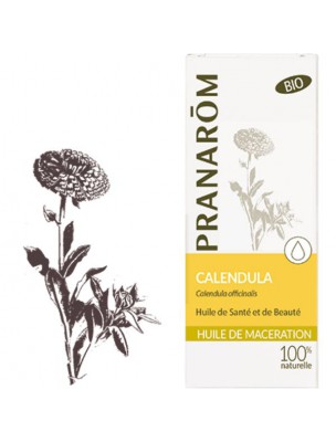 Image de Calendula (Souci) Bio - Huile végétale Calendula officinalis 50 ml - Pranarôm depuis Commandez les produits Pranarôm à l'herboristerie Louis