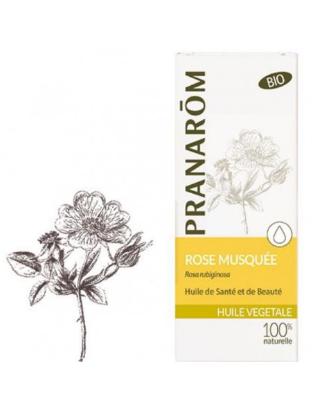 Image principale de Rose musquée Bio - Huile végétale Rosa rubiginosa 50 ml - Pranarôm