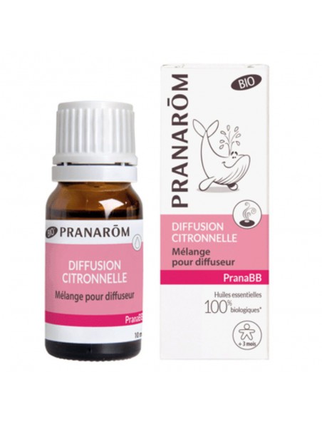 Image principale de Pranabb Diffusion Citronnelle - Répulsif 10 ml - Pranarôm