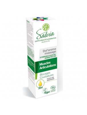 Image de Dol'aroma Massage Bio - Muscles et Articulations 30 ml - Salvia depuis Commandez les produits Salvia à l'herboristerie Louis