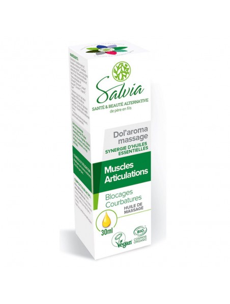 Dol'aroma Massage Bio - Muscles et Articulations 30 ml - Salvia Dol'aroma Massage Bio - Muscles et Articulations 30 ml - Salvia