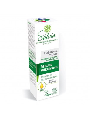 Image de Dol'aroma Friction Bio - Muscles et Articulations Spray de 15 ml - Salvia depuis Capsules d'huiles essentielles naturelles