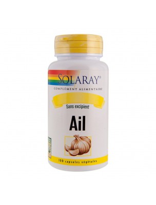 Image de Ail 600 mg - Immunité et Circulation 100 capsules végétales - Solaray depuis Plantes en gélules - Achat en ligne | PhytoZwell