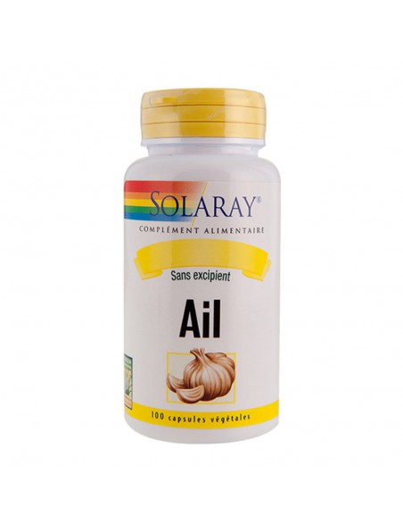 Image principale de Ail 600 mg - Immunité et Circulation 100 capsules végétales - Solaray