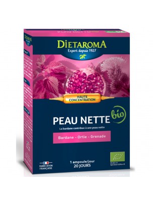 Image de C.I.P. Peau Nette Bio - Peau 20 ampoules - Dietaroma via Exfoliant Doux Bio 75mL - Lady Green