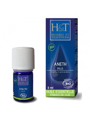 Image de Aneth Bio - Huile essentielle d'Anethum Graveolens 5 ml - Herbes et Traditions via Basilic Tropical Bio 10 ml - Huile essentielle d'Ocimum Basilicum - Herbes et Traditions