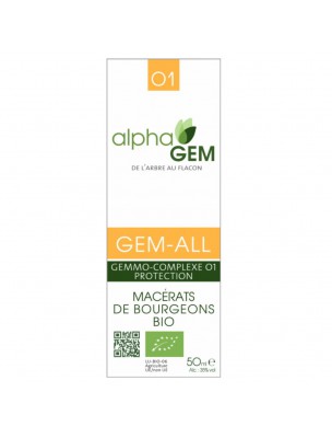 Image de Gem-All Complexe n°01 Bio - Allergies 50 ml - Alphagem via Phyt'allerg - Système immunitaire - Dietaroma