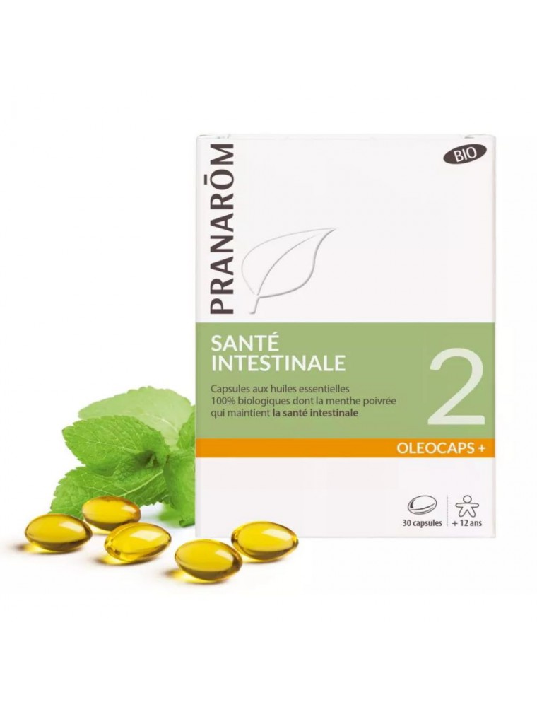 Oléocaps + 2 Bio - Santé intestinale 30 capsules d'huiles essentielles - Pranarôm