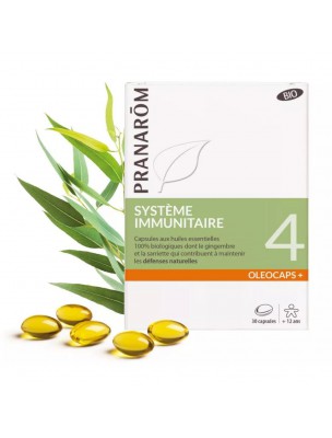 Image de Oléocaps + 4 Bio - Système Immunitaire 30 capsules d'huiles essentielles - Pranarôm depuis Résultats de recherche pour "Citron Bio - Hu"