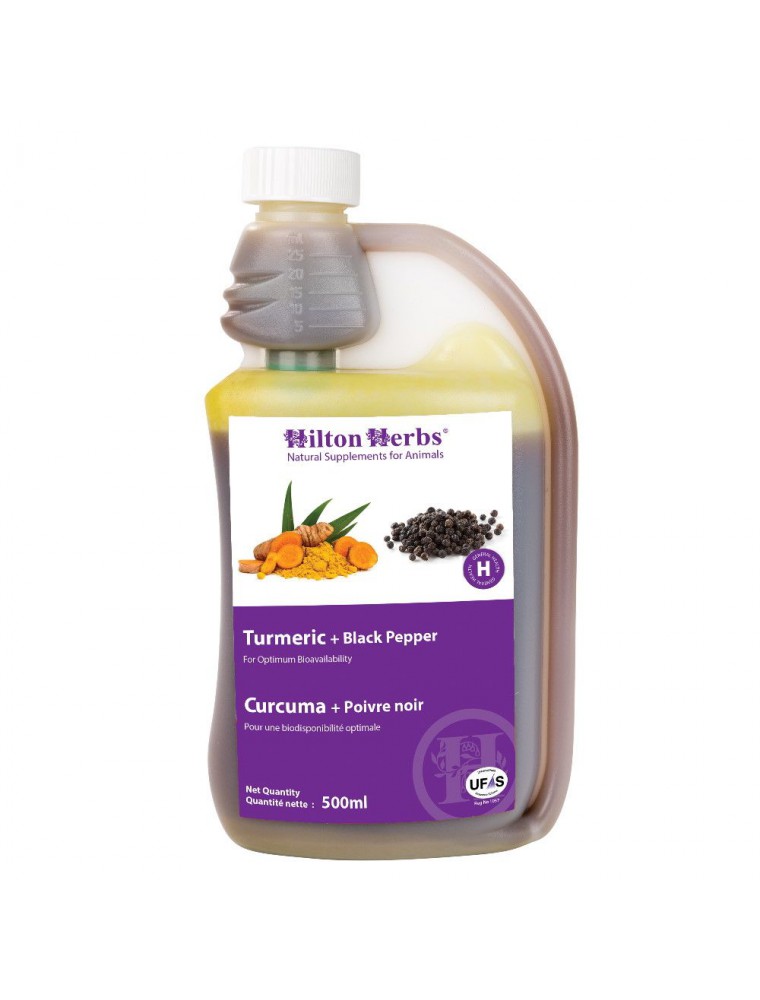 Image principale de la modale pour Curcuma + Poivre Noir - Articulations des chevaux 500ml - Hilton Herbs