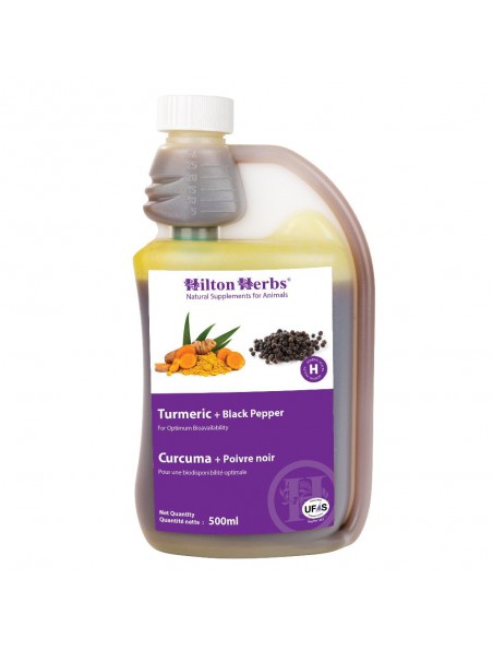 Image principale de Curcuma + Poivre Noir - Articulations des chevaux 500ml - Hilton Herbs