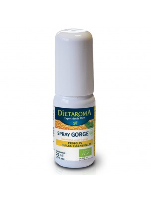 Image de Spray gorge Bio - Propolis et Huiles essentielles 20 ml - Dietaroma depuis Aromaforce Gommes Adoucissantes Bio - Miel Citron - Pranarôm