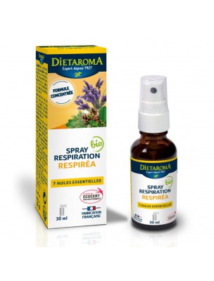 Image de Respiréa Organic Breathing Spray - Breathing 30 ml - Dietaroma depuis Respiratory complexes to be diffused