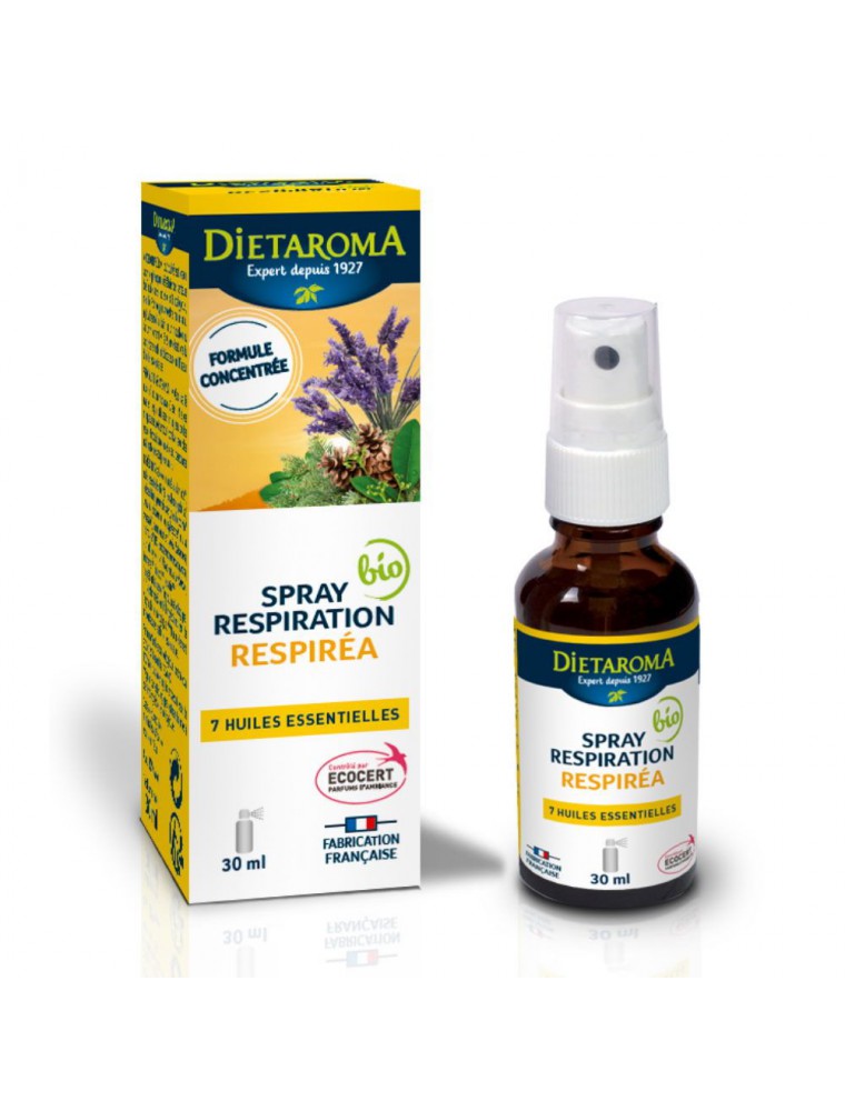 Image principale de la modale pour Spray Respiration Respiréa Bio - Respiration 30 ml - Dietaroma