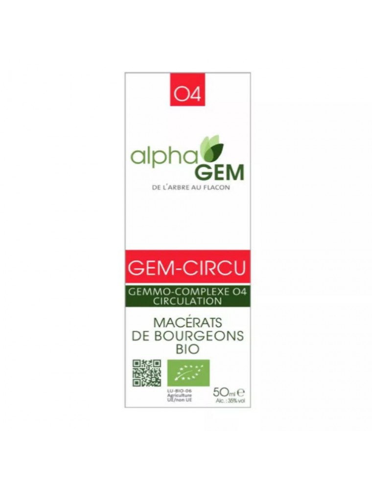 Image principale de la modale pour Gem-Circu Complexe n°04 Bio - Circulation 50 ml - Alphagem