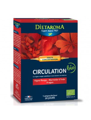 Image de C.I.P. Circulation Bio - Circulation 20 ampoules - Dietaroma depuis Résultats de recherche pour "Vigne rouge Bio"