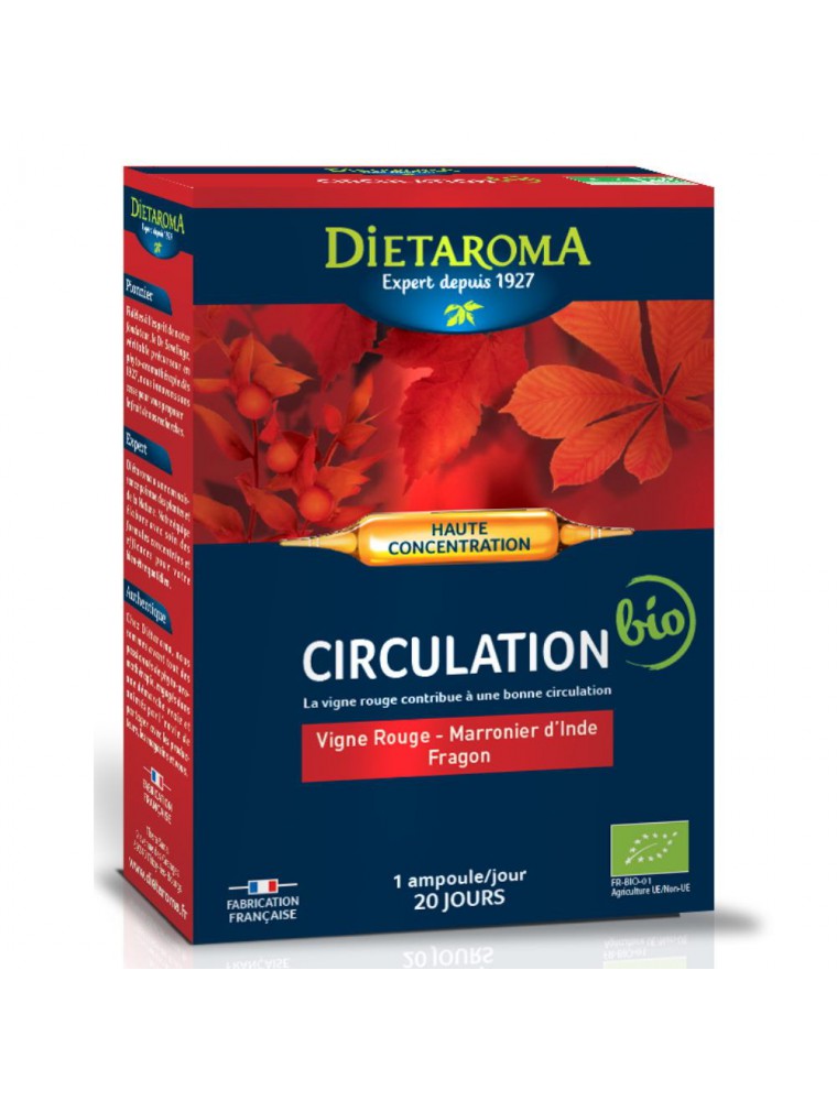 Image principale de la modale pour C.I.P. Circulation Bio - Circulation 20 ampoules - Dietaroma