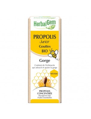 Image de Propolis Bio Junior - Système respiratoire 15 ml - Herbalgem via Propolis Junior Sirop Bio - Herbalgem