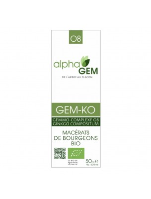 Image de Gem-Ko Complexe n°08 Bio - Concentration 50 ml - Alphagem via Gem-Memo Complexe n°10 Bio - Mémoire 50 ml - Alphagem