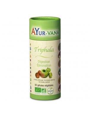 Image de Triphala Bio - Digestion et Elimination 60 gélules - Ayur-Vana depuis Achetez les produits Ayur-vana à l'herboristerie Louis