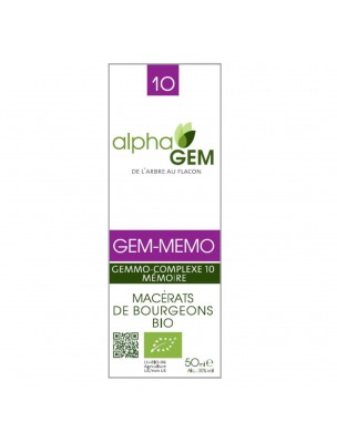 Image de Gem-Memo Complexe n°10 Bio - Mémoire 50 ml - Alphagem depuis Résultats de recherche pour "Concentration, "