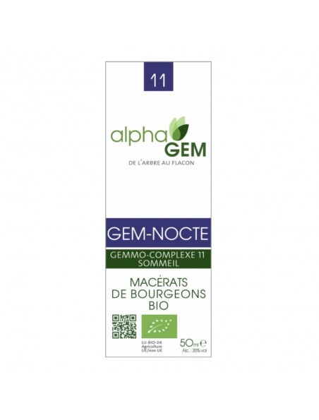 Image principale de Gem-Nocte Complexe n°11 Bio - Sommeil 50 ml - Alphagem