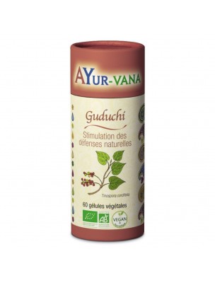 Image de Guduchi Organic - Natural defences 60 capsules - Ayur-Vana depuis Buy the products Ayur-vana at the herbalist's shop Louis