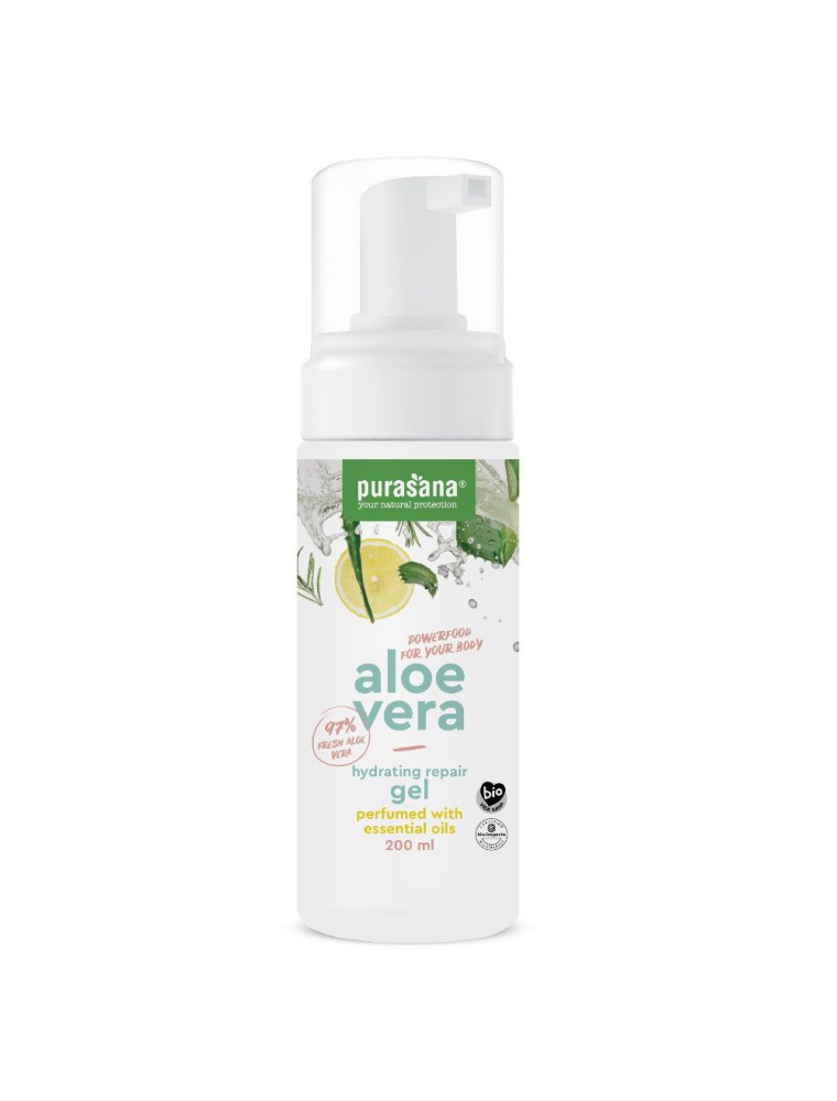 Image principale de la modale pour Aloe vera Bio - Gel réparateur et hydratant parfumé 200 ml - Purasana