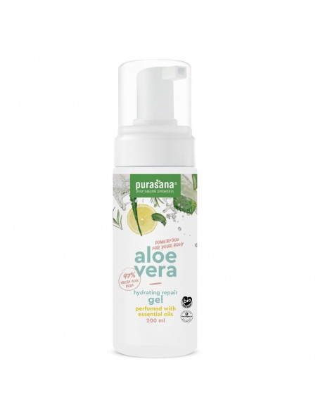 Aloe vera Bio - Gel réparateur et hydratant parfumé 200 ml - Purasana Aloe vera Bio - Gel réparateur et hydratant parfumé 200 ml - Purasana