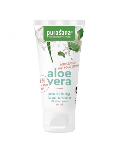 Image principale de Aloe vera Bio - Crème Visage Nourrissante 50 ml - Purasana