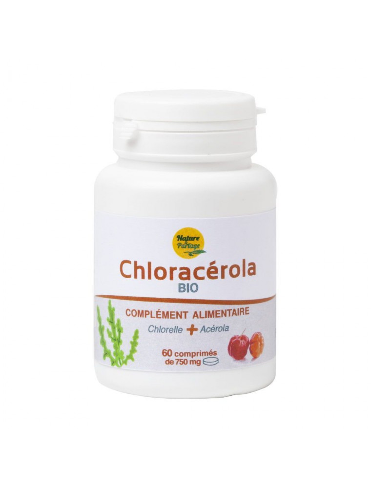 Chloracérola Bio - Chlorelle et Acérola 60 comprimés - Nature & Partage Chloracérola Bio - Chlorelle et Acérola 60 comprimés - Nature & Partage